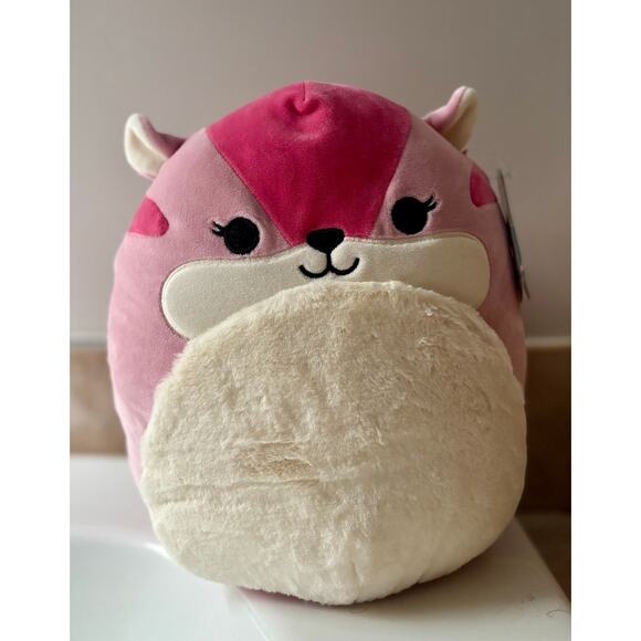 Squishmallows Original 12-Inch 'Dianalee' Pink Chipmunk Plush / Stuffed Animal - Picture 1 of 12